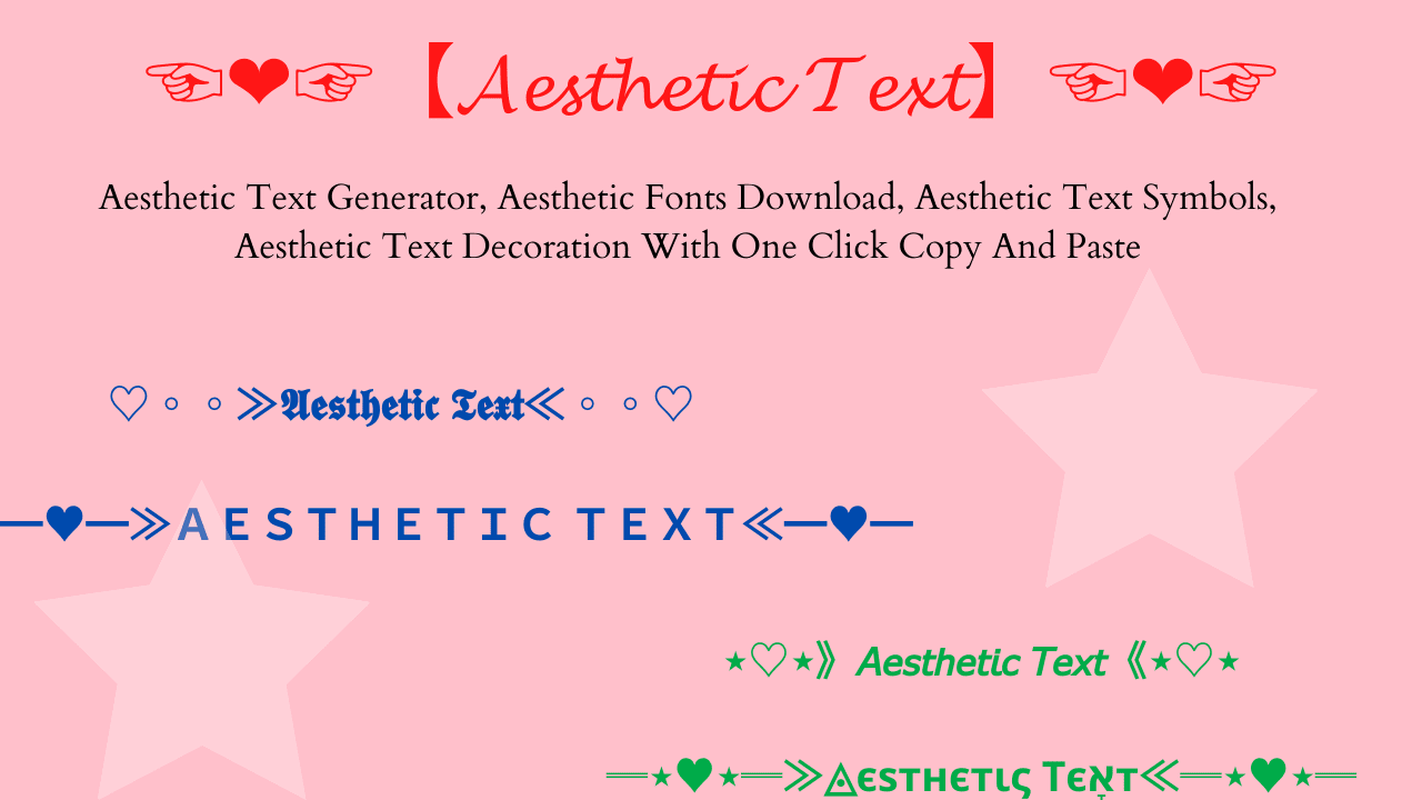 Aesthetic Fonts